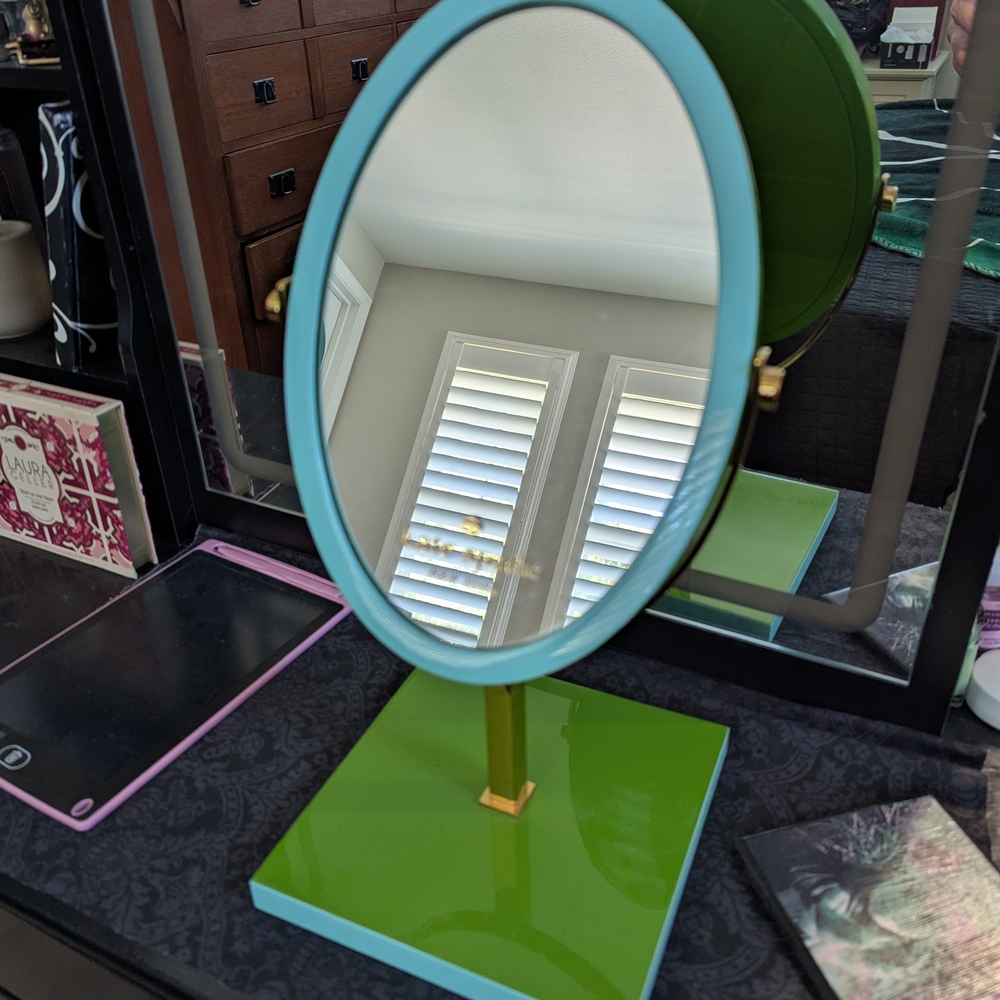 Kate Spade Green and Blue Vanity Mirror